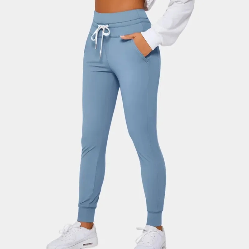 Custom workout women leggings custom yoga leggings high waisted drawstring side pocket tights